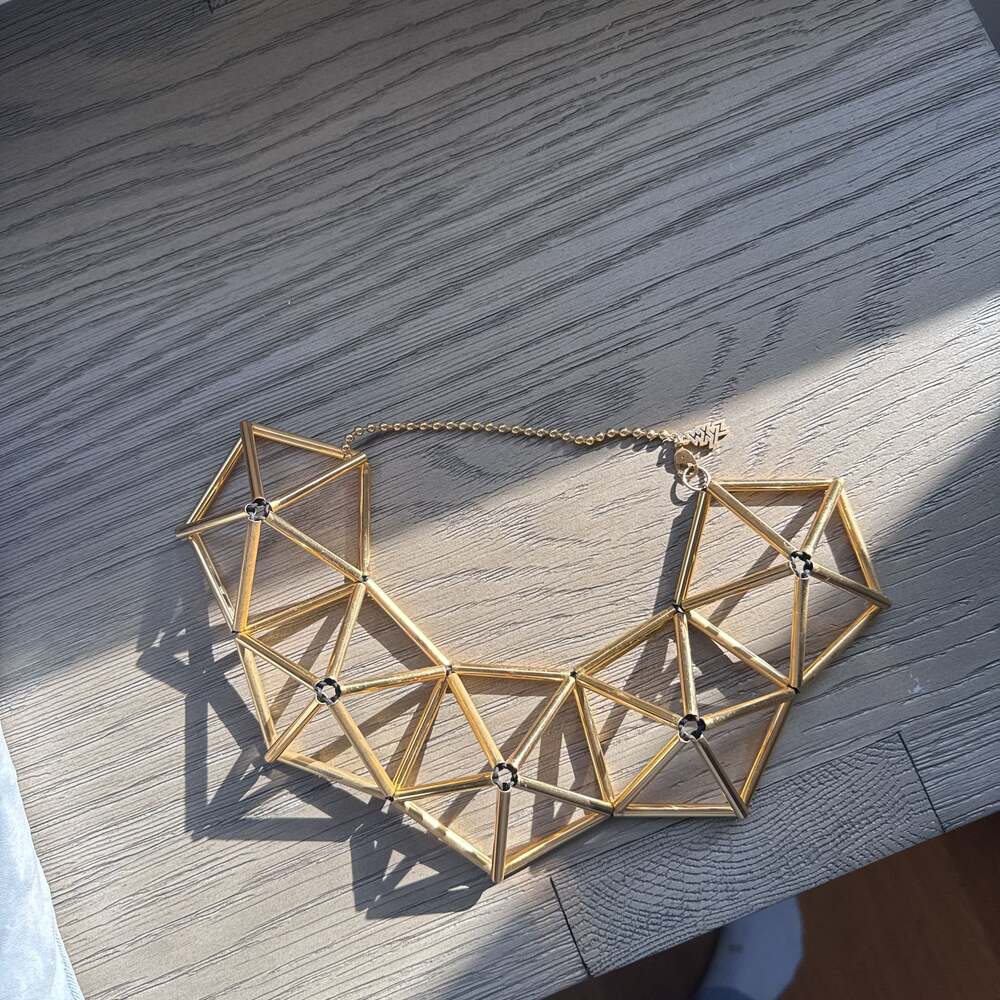 WXYZ Geo Pentagon Necklace – Gold